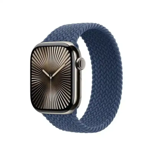 Apple Watch Bracelet - Signé Apple Original - Boucle unique tressée 42 mm - Taille 0 - Couleur denim
