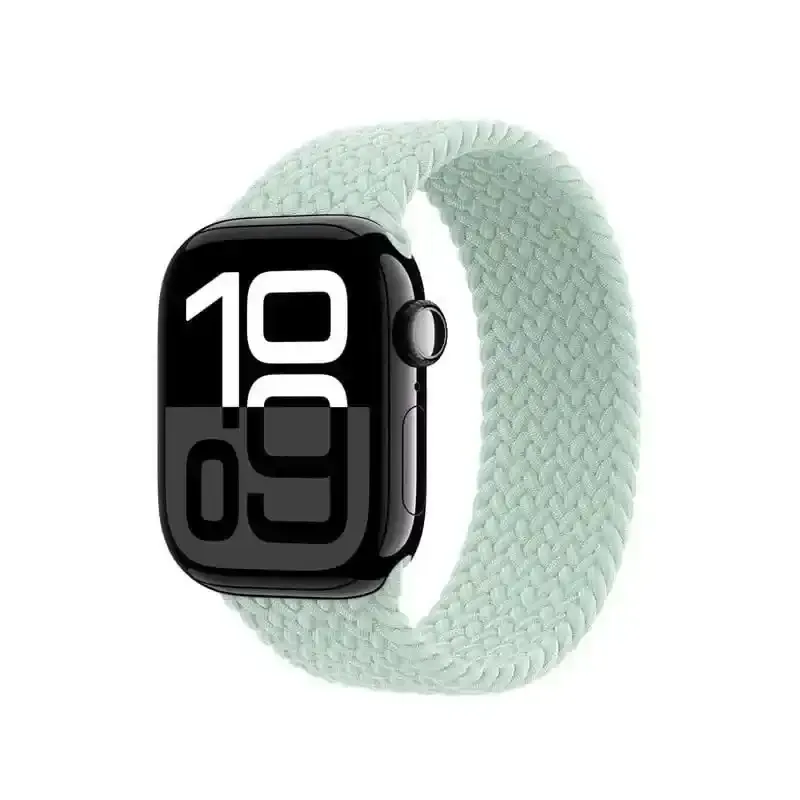 Apple Watch Bracelet - Signé Apple - Boucle unique tressée 42 mm - Taille 0 - Couleur aigue-marine
