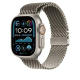 Apple Watch Bracelet - Signé Apple - Boucle 49 mm - Couleur Milanais en titane naturel