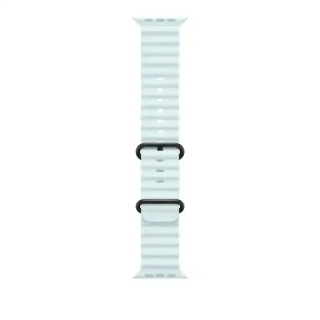 Apple Watch Bracelet - Signé Apple - Boucle 49 mm - Finition titane - anti-corrosion - Océan bleu glacier