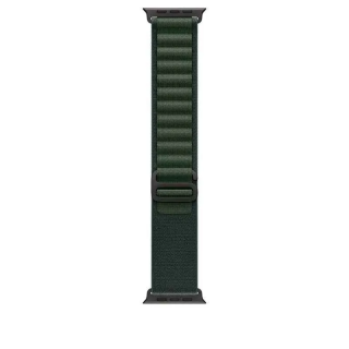 Apple Watch Bracelet - Signé Apple - Boucle Alpine vert foncé 49 mm - Small - Finition titane