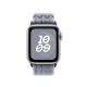 Apple Watch Bracelet - Signé Apple - Boucle Sport Nike 40 mm - languette tissée - Couleur Gris / Bleu