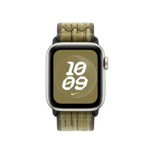 Apple Bracelet - Apple Watch - Signé Apple - Boucle Sport Nike - confortable - Couleur Vert / Gris 40 mm