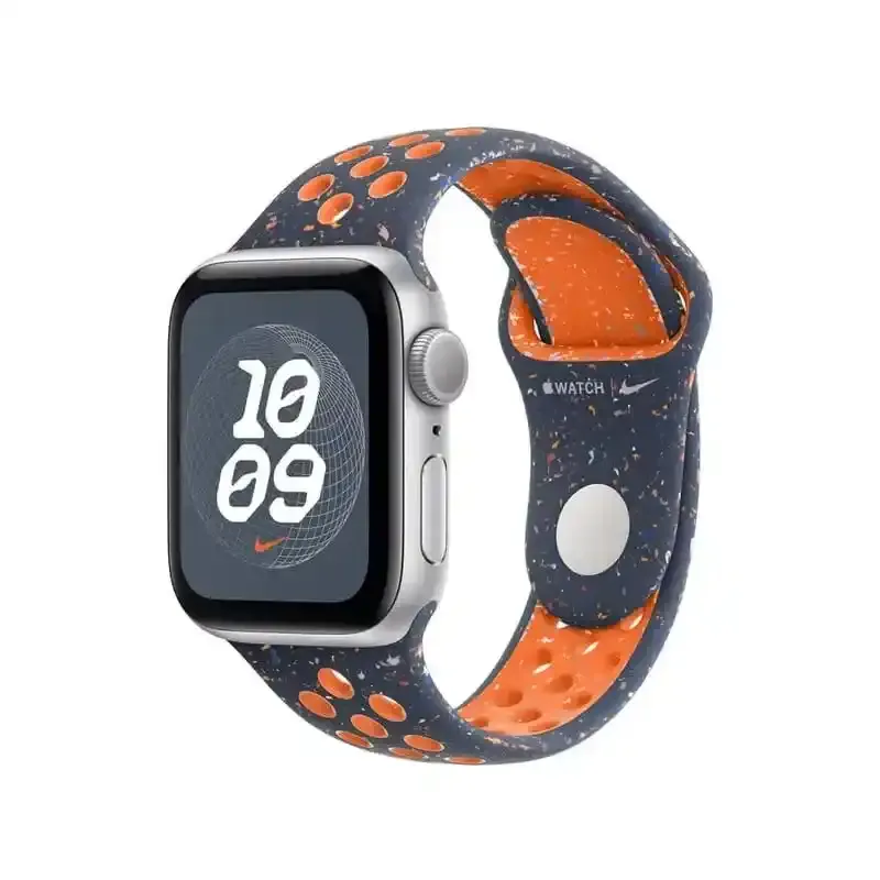 Apple Watch Bracelet - Signé Apple original - Boucle Sport Nike 40 mm - S/M - Couleur Flamme bleue