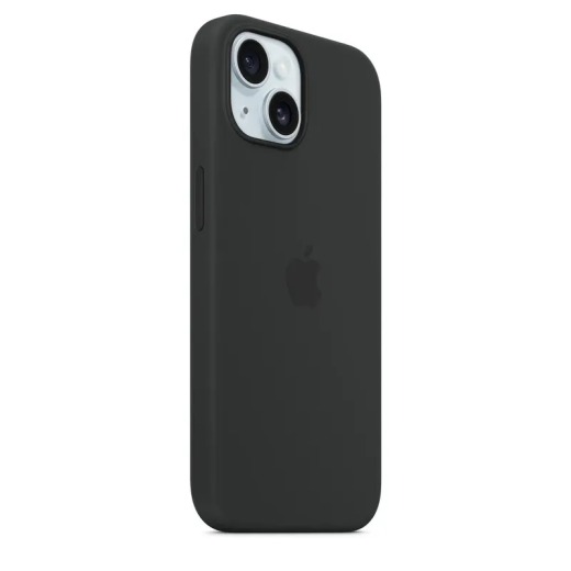 Apple Accessoire - Étui Original - Étui en silicone avec MagSafe pour iPhone 15 Plus - Noir