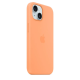 Apple Accessoire - Original Apple - Étui en silicone MagSafe iPhone 15 - Sorbet orange