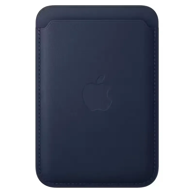 Apple Accessoire - Original Apple - Porte-cartes en cuir avec MagSafe pour iPhone - Deep Blue
