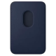 Apple Accessoire - Original Apple - Porte-cartes en cuir avec MagSafe pour iPhone - Deep Blue