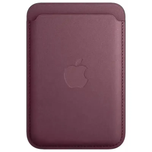 Apple Accessoire - Original Apple - Porte-cartes en cuir avec MagSafe pour iPhone - Mulberry