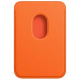 Apple Accessoire - Original Apple - Porte-cartes en cuir avec MagSafe pour iPhone - Orange