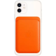 Apple Accessoire - Original Apple - Porte-cartes en cuir avec MagSafe pour iPhone - Orange
