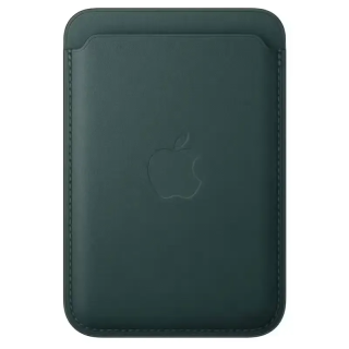 Apple Accessoire - Original Apple - Porte-cartes en cuir avec MagSafe pour iPhone - Vert foncé