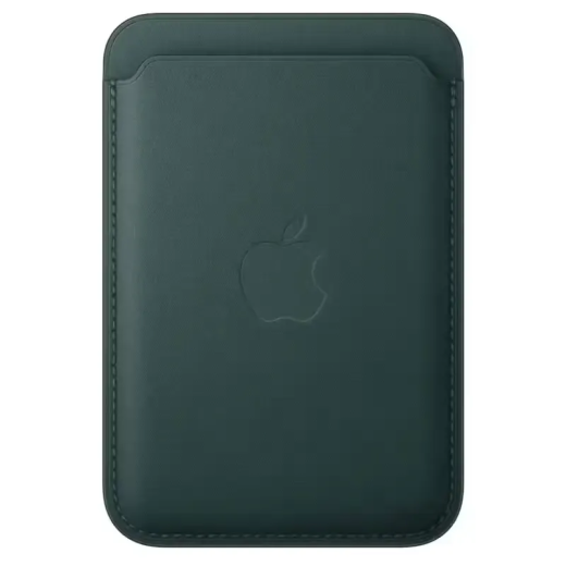 Apple Accessoire - Original Apple - Porte-cartes en cuir avec MagSafe pour iPhone - Vert foncé