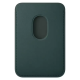 Apple Accessoire - Original Apple - Porte-cartes en cuir avec MagSafe pour iPhone - Vert foncé