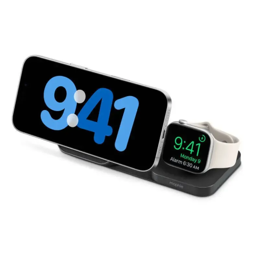 Apple Accessoire - Chargeur de voyage 3‑en‑1 de mophie, 40 W - 15 W - 7,5 W , charge avec MagSafe