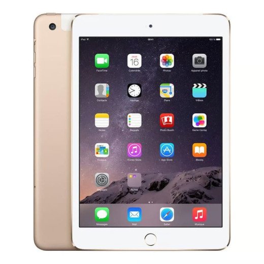 Apple iPad mini 3 -  pouces 7,9 - Wi Fi + 4G - 128Go - Puce A7 - Or Doré - Garantie 1 an