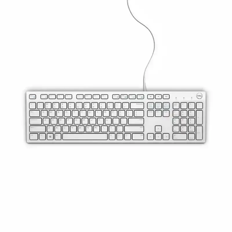 Dell KB216 - Clavier Filaire - USB - Multimédia - AZERTY - Français - Blanc