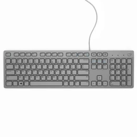 Dell KB216 - Clavier Filaire - USB - Multimédia - AZERTY - Français - Gris