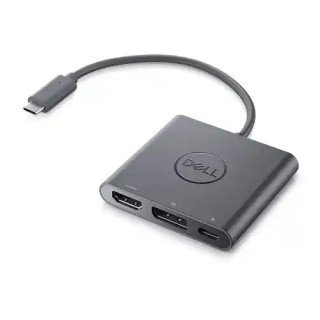 Dell Adaptateur USB-C mâle vers HDMI, DisplayPort, USB-C (alimentation uniquement) femelle
