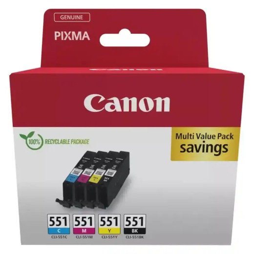 Canon CLI-551 BK/C/M/Y cartouches d'encre (cyan, mag. et jaune) PIXMA MG6650.
