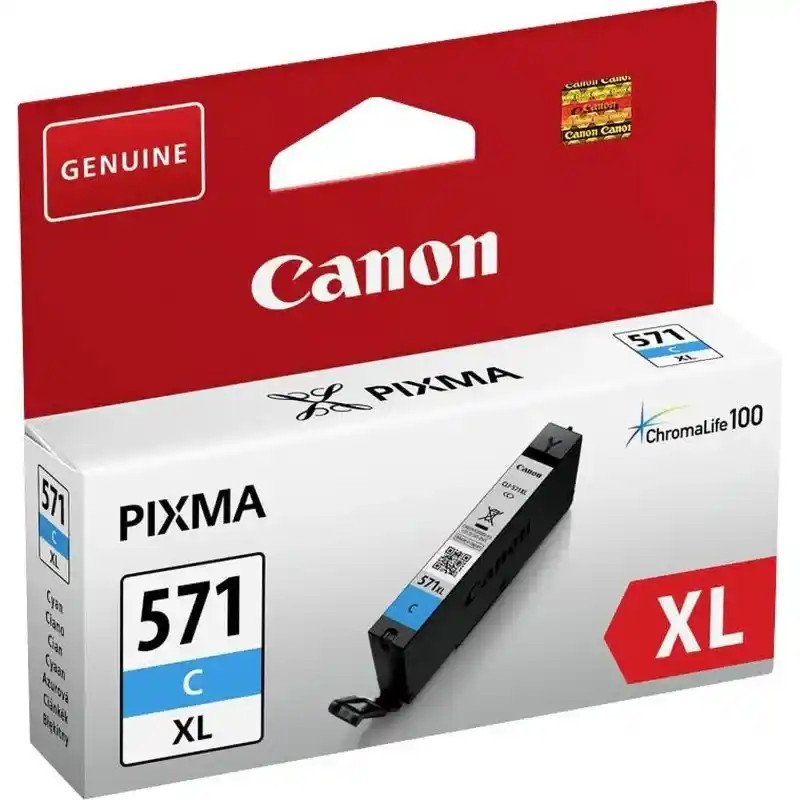 Canon CLI-571C Cartouche d'encre cyan, haut rendement PIXMA MG5752, PIXMA TS5053.