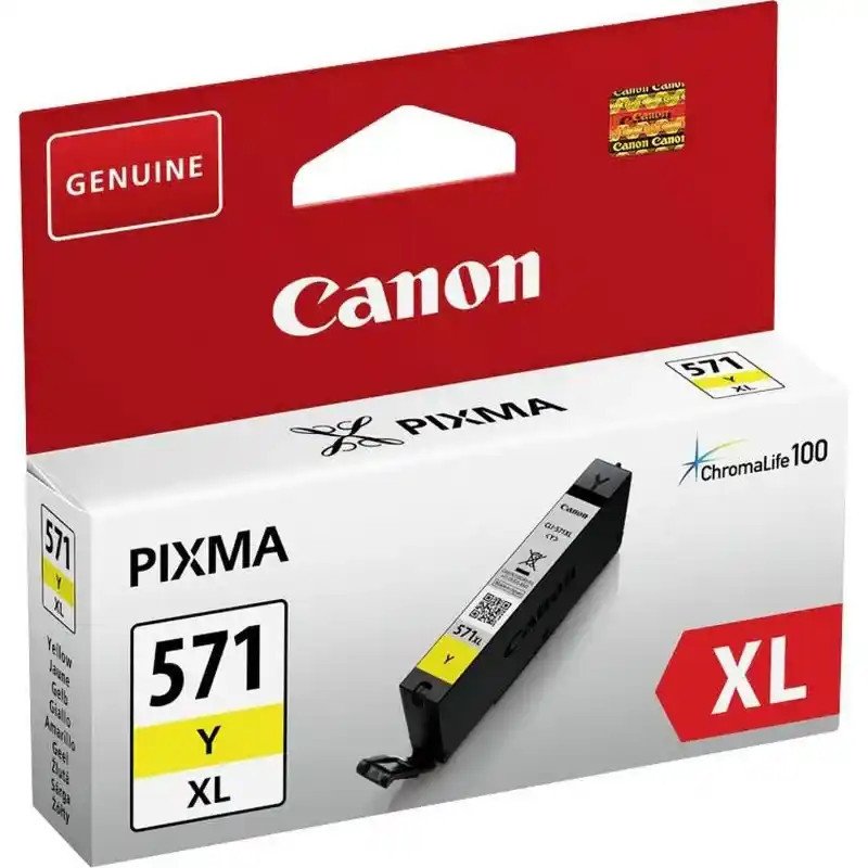 Canon CLI-571Y Cartouche d'encre jaune, haut rendement PIXMA MG7753, PIXMA TS5051.