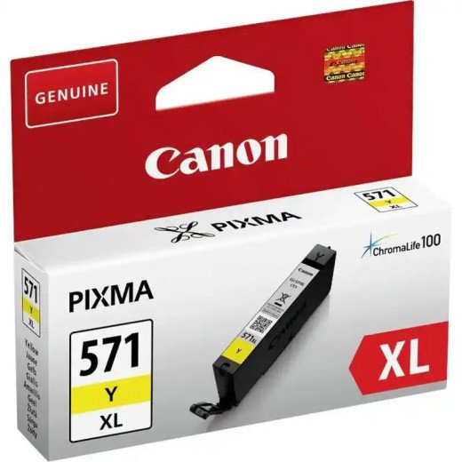 Canon CLI-571Y Cartouche d'encre jaune, haut rendement PIXMA MG7753, PIXMA TS5051.