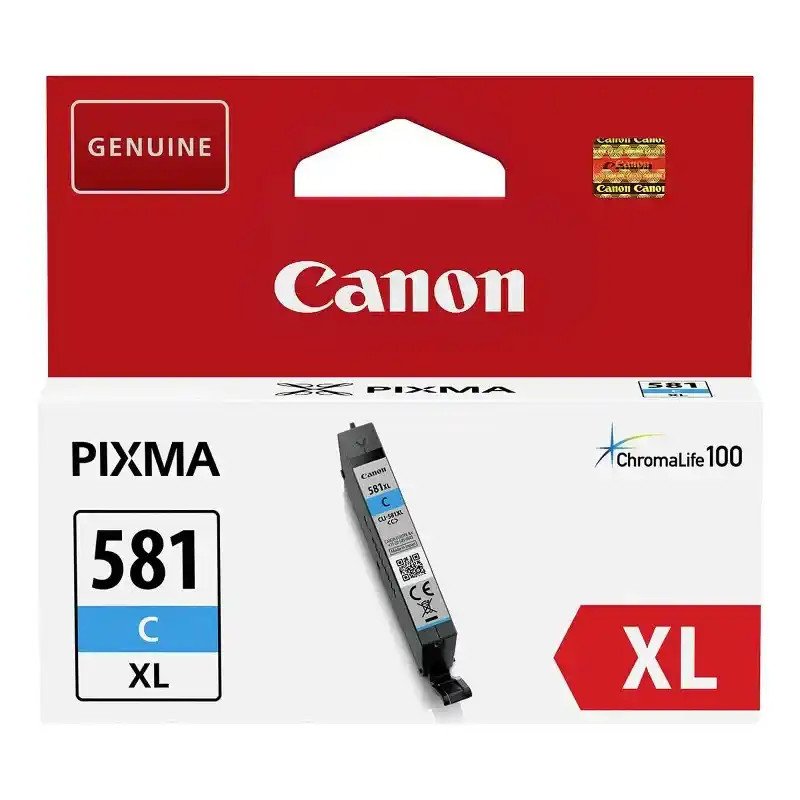 Canon  CLI-581C, Cartouche d'encre cyan, haut rendement PIXMA TR7550, PIXMA TS9551C.