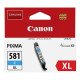 Canon  CLI-581C, Cartouche d'encre cyan, haut rendement PIXMA TR7550, PIXMA TS9551C.