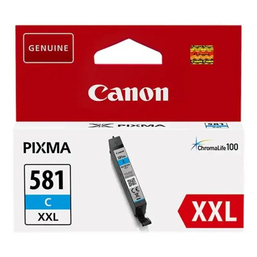 Canon CLI-581C XXL, Cartouche d'encre cyan haut rendement PIXMA TR7550, PIXMA TS6250.