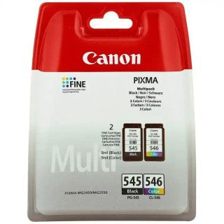 Canon PG-545+ CL-546  Multipack Couleur et Noir, fiable, Canon PIXMA iP2850, PIXMA TR4551.