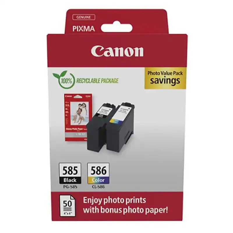 Canon PG-585/CL-586 BK/C/M/Y Photo Value Pack, authentique et fiable, PIXMA TS7750i.
