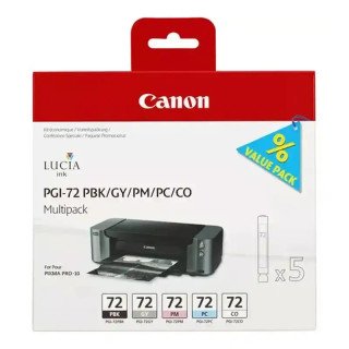 Canon PGI-72 Multipack (Photo Cyan, Photo Magenta, Chroma Optimizer, Noir, Gris)