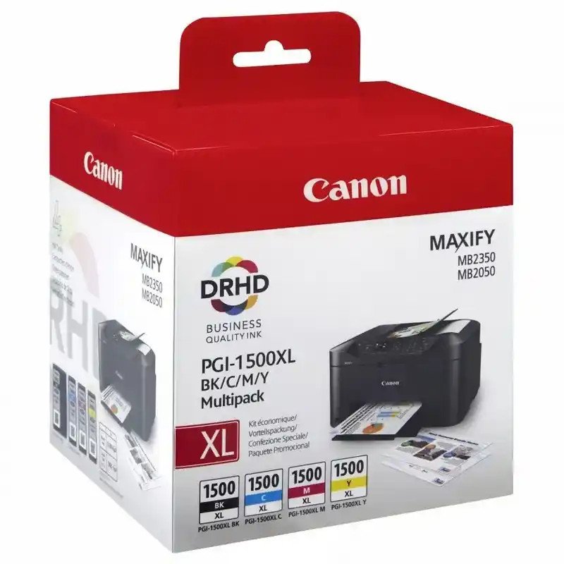 Canon PGI-1500XL C/M/Y/BK Multipack (Cyan, Magenta, Jaune, Noir) MAXIFY MB2050.