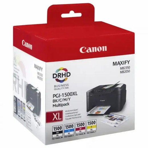 Canon PGI-1500XL C/M/Y/BK Multipack (Cyan, Magenta, Jaune, Noir) MAXIFY MB2050.