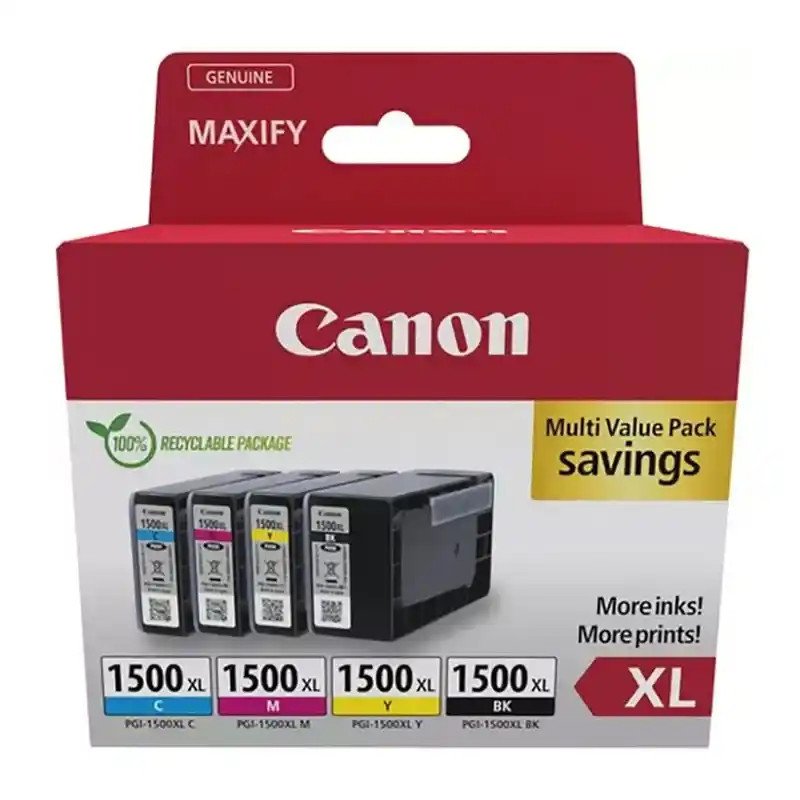 Canon PGI-1500XL Multipack de cartouches d'encre noire/cyan/magenta/jaune