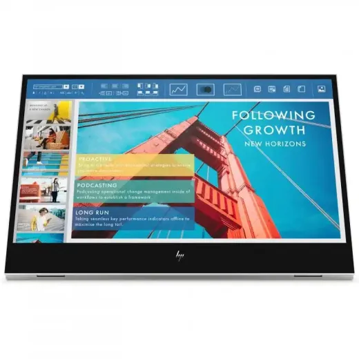 HP Moniteur E14 G4 LCD Full HD 14 pouces - IPS - 60 Hz - rapidité 5ms - Low Blue Light - couleur Argent