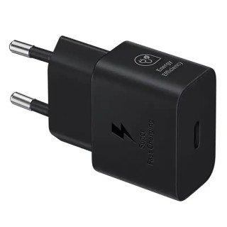 Samsung Chargeur secteur rapide USB-C PD 3.0 25W avec câble  USB-C inclus Noir EP-T2510XBEGEU