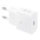 Samsung Chargeur secteur rapide USB-C 25W  avec câble compact, sûr et compatible Blanc  EP-