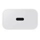 Samsung Chargeur secteur rapide USB-C 25W  avec câble compact, sûr et compatible Blanc  EP-