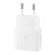 Samsung Chargeur secteur rapide USB-C 25W  avec câble compact, sûr et compatible Blanc  EP-