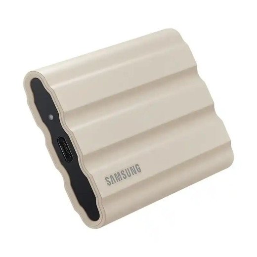 Samsung Disque dur Externe SSD T7 Shield 2 To Lecture séquentielle jusqu'à 1050 Mo/s* Beige