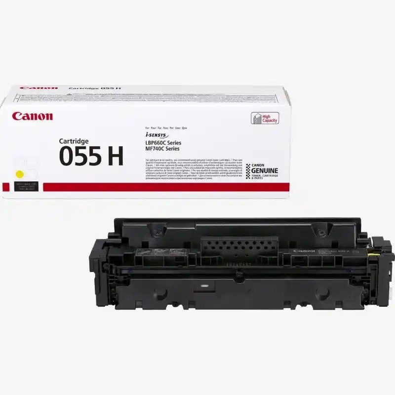 Canon 055 H, jaune Cartouche de toner i-SENSYS MF744Cdw,i-SENSYS LBP664Cx, MF746Cx.