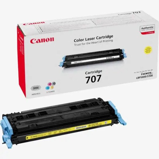 Canon 707Y Cartouche de toner jaune bon rendement i-SENSYS LBP5000, i-SENSYS LBP5100.
