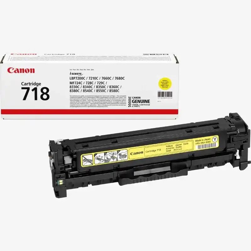 Canon 718Y Cartouche toner jaune,  i-SENSYS MF728Cdw  _  i-SENSYS MF724Cdw