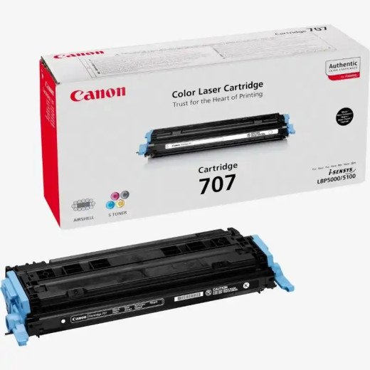 Canon 707 BK Cartouche toner noir bon rendement, i-SENSYS LBP5100  _  i-SENSYS LBP5000
