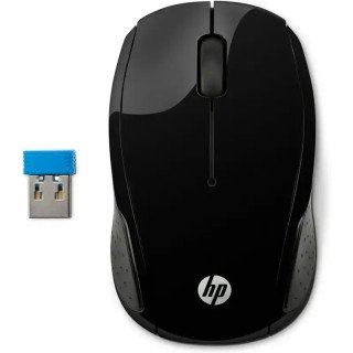 HP 200 Souris sans fil - USB-A 2,4 GHz - 1600 DPI navigation fluide - 12 mois d'autonomie - Noir