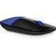 HP Souris Z3700 sans fil 2,4 GHz - 1200 ppp - Jusqu’à 16 mois d'autonomie - style plat - Couleur Bleu