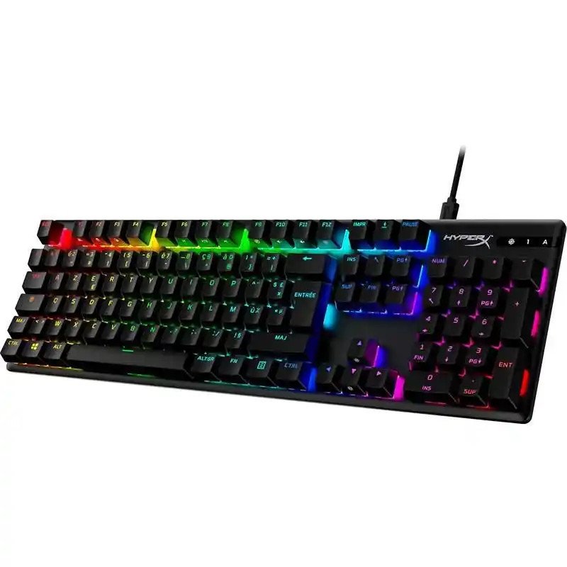 HyperX Alloy Origins PBT HX - Clavier AZERTY de jeu mécanique - 1000 Hz - résistant à l’eau