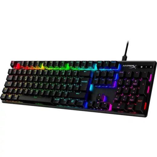 HyperX Alloy Origins PBT HX - Clavier AZERTY de jeu mécanique - 1000 Hz - résistant à l’eau